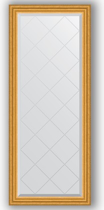 Зеркало Evoform Exclusive-G 620x1520 с гравировкой, в багетной раме 67мм, состаренное золото BY 4130