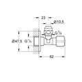Угловой вентиль Grohe, 1/2"xd10, 10шт в коробке, хром 2201700M