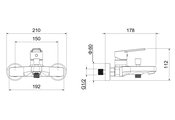 Набор смесителей для ванны Aquatek Лугано Set 3в1, с душевым гарнитуром (AQ1710CR+AQ1740CR+AQ2022CR), хром AQ1730CR