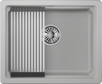 Кухонная мойка Granula Kitchen Space KS-5501U, 550x450, подстольный монтаж, кварц, Арктик 5501U, АРКТИК