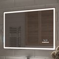 Зеркало Vigo Geometry Media Voice 1000x700 LED-подсветка, подогрев, голосовое управление, Bluetooth, дата, время 050