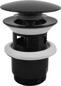 Донный клапан для раковины RAV Slezak, Click-Clack, низкий, чёрный матовый MD0784CMAT