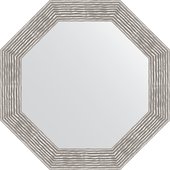 Зеркало Evoform Octagon 710x710 в багетной раме 90мм, волна хром BY 7357
