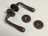 Ручка дверная Colombo Ida, d50, с накладкой классик, античная бронза ID31R bronzo antico