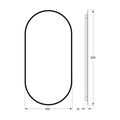 Зеркало с окантовкой Defesto Aura 40x80, LED подсветка, без выключателя, нейтральный белый свет DF 2922