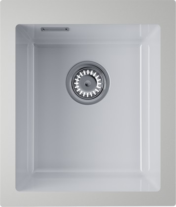 Кухонная мойка Omoikiri Omishima 41-U WH Glossy Natceramic, подстольный монтаж, белый глянцевый 4997514
