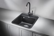 Кухонная мойка Granula Standart 4202, 420x500, кварц, Чёрный 4202, ЧЁРНЫЙ