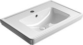 Раковина GSI Classic 750, настенная, отверстие под смеситель, белый глянцевый 8787111