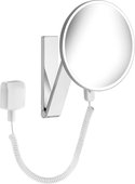 Зеркало косметическое Keuco iLook_move круглое, со штекером, настенное, LED-подсветка, 21.2x21.2см, хром 17612 019001