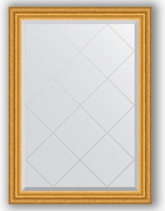 Зеркало Evoform Exclusive-G 720x1000 с гравировкой, в багетной раме 67мм, состаренное золото BY 4173