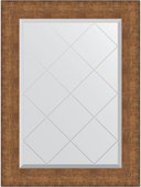 Зеркало Evoform Exclusive-G 670x890 с фацетом и гравировкой в багетной раме 88мм, медная кольчуга BY 4555