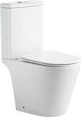Унитаз напольный Aquatek Оберон Tornado, безободковый, 600x365x810, сиденье с механизмом плавного закрывания, крепёж AQ2999T-00