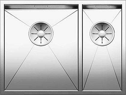 Кухонная мойка Blanco Zerox 340/180-IF, чаша слева, отводная арматура, полированная сталь 521611