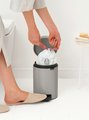 Мусорный бак с педалью Brabantia NewIcon 3л, Soft Grey Мягкий серый 252181