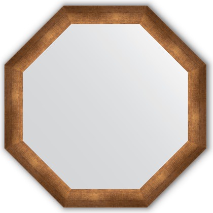 Зеркало Evoform Octagon 726x726 в багетной раме 66мм, состаренная бронза BY 3732