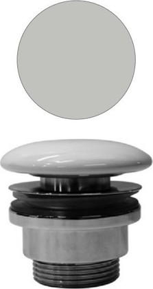 Донный клапан для раковин GSI, без перелива, серый матовый PVC17