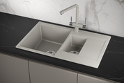 Кухонная мойка Granula Estetica ES-7808, 780x500, двойная, кварц, Базальт 7808, БАЗАЛЬТ