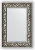 Зеркало Evoform Exclusive 590x890 с фацетом, в багетной раме 99мм, византия серебро BY 3416