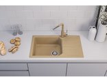 Кухонная мойка Alveus Record 40, 780x480, врезная, с крылом, бежевый 1144465
