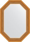 Зеркало Evoform Polygon 530x730 в багетной раме 70мм, состаренное золото с плетением BY 7105