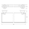 Полка для ванной FBS Vizovice с ограничителем, 30см, хром, стекло VIZ 013