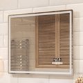 Зеркало Vigo Geometry Media Voice 800x700 LED-подсветка, подогрев, голосовое управление, Bluetooth, дата, время 048
