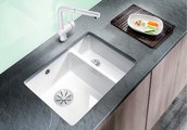 Кухонная мойка Blanco Subline 350/150-U, отводная арматура, магнолия 523742