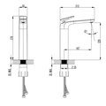 Смеситель для раковины AQUAme Como, высокий, gun metal AQM6514GM