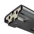 Полотенцедержатель Keuco Edition 400, 450x76мм, двойной, неповоротный, чёрный хром шлифованный 11518 130000
