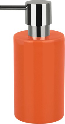 Дозатор для жидкого мыла Spirella Tube настольный, керамика, оранжевый 1016081