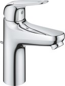 Смеситель для раковины Grohe Euroeco, размер M, рычажный донный клапан, хром 24265001