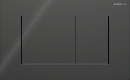 Клавиша для двойного смыва Geberit Sigma40, квадратная, Чёрный / Стекло глянцевое 115.629.SJ.1