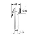 Смеситель с гигиеническим душем Grohe BauLoop встраиваемый, хром 129189