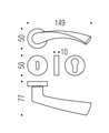 Ручка дверная Colombo Flessa, d50, с накладкой классик, золото глянцевое CB51R oroplus