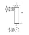 Ёршик для унитаза Grohe Essentials настенный, металлическая колба, Supersteel Infinity Суперсталь 40696DC0