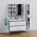 Тумба с раковиной Санта Омега Сириус 1000, подвесная, 2 ящика, белый 207028+Sirius100