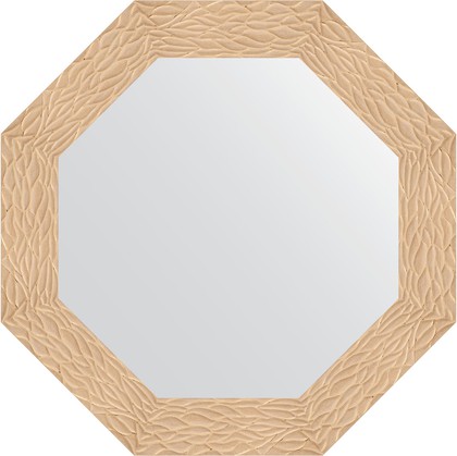 Зеркало Evoform Octagon 710x710 в багетной раме 90мм, золотые дюны BY 7349