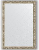 Зеркало Evoform Exclusive-G 1350x1900 с гравировкой, в багетной раме 106мм, барокко серебро BY 4510