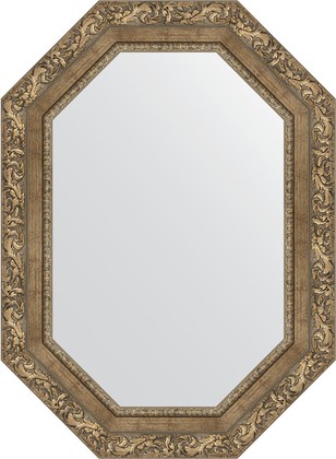 Зеркало Evoform Polygon 550x750 в багетной раме 85мм, виньетка античная латунь BY 7157