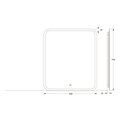 Зеркало с матированием и LED-подсветкой Defesto, 23W, 60x70см, сенсорный выключатель, тёплый белый свет DF 3816S