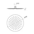 Верхний душ Aquatek d250x2, круглый, нержавеющая сталь, хром AQ2073CR