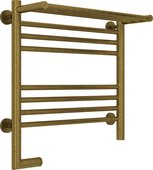 Полотенцесушитель электрический Сунержа Богема 2.0, с полкой, 500x500, МЭМ слева, состаренная бронза 05-5206-5050
