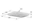 Верхний душ Kludi Freshline 300x220, хром 6445005-00