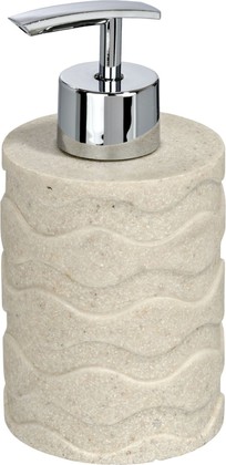 Дозатор для жидкого мыла Wenko Wave Light Stone настольный, полирезин, бежевый 20469100