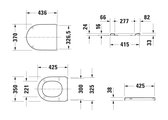 Сиденье для унитаза Duravit Starck 3 с крышкой, без микролифта, белый 0063810000