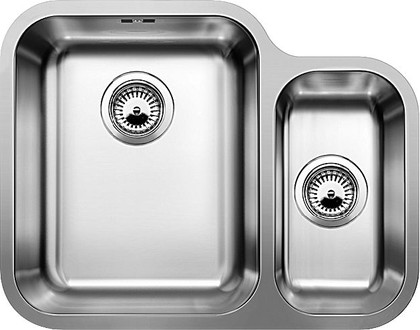 Кухонная мойка Blanco Ypsilon 550-U, чаша слева, без крыла, с клапаном-автоматом, полированная сталь 518212
