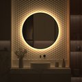 Зеркало с окантовкой Defesto Aura d90, LED подсветка, без выключателя, тёплый белый свет DF 2996
