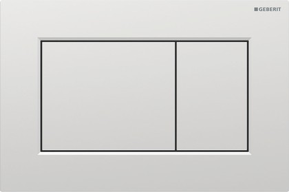 Смывная клавиша для унитаза Geberit Sigma01, квадратное исполнение, двойной смыв, с легкоочищаемой поверхностью, матовый хром 115.660.JQ.1