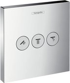 Переключатель для душа Hansgrohe ShowerSelect наружная часть, на 3 потребителя, хром 15764000