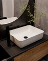 Смеситель для раковины AQUAme Parma, высокий, чёрный матовый AQM6614MB